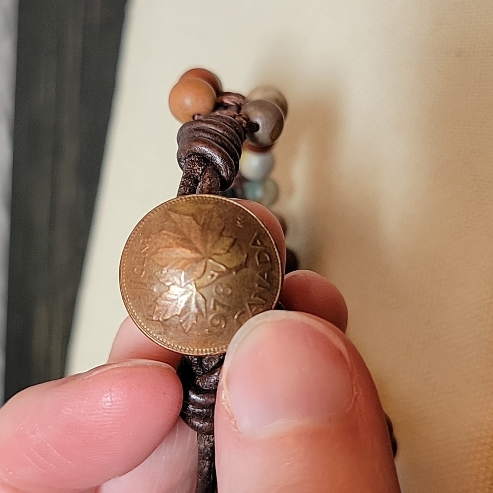 Leather and Bead Bracelet - Picture 4 of 4